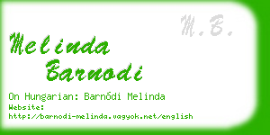 melinda barnodi business card