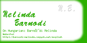 melinda barnodi business card